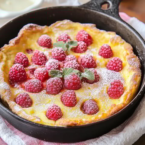 A close up of a raspberry dessert.
