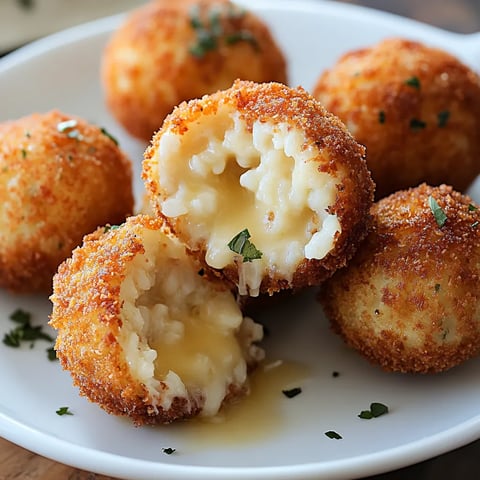 A plate of cheese balls.