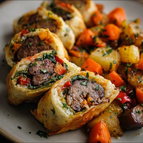 A plate of food with meat and vegetables.