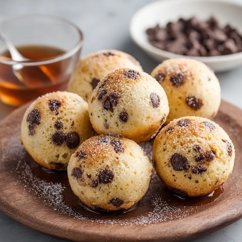 A plate of chocolate chip muffins.