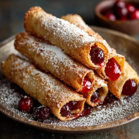 A plate of pastries with cherries on top.