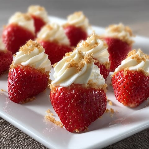 A plate of strawberries with whipped cream.
