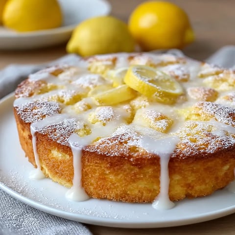A cake with lemon slices on top.