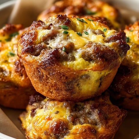 A plate of sausage muffins.