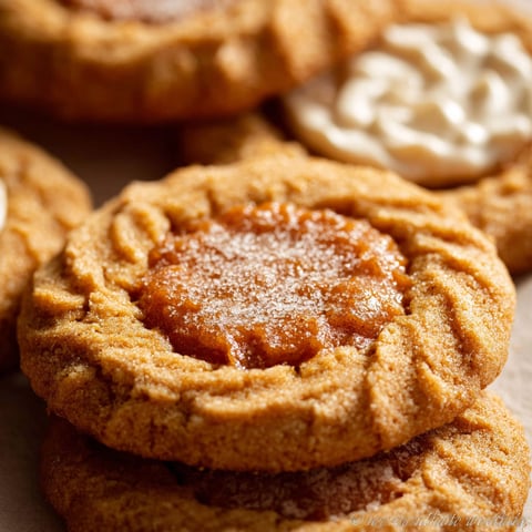 A pumpkin pie cookie with sugar on top.