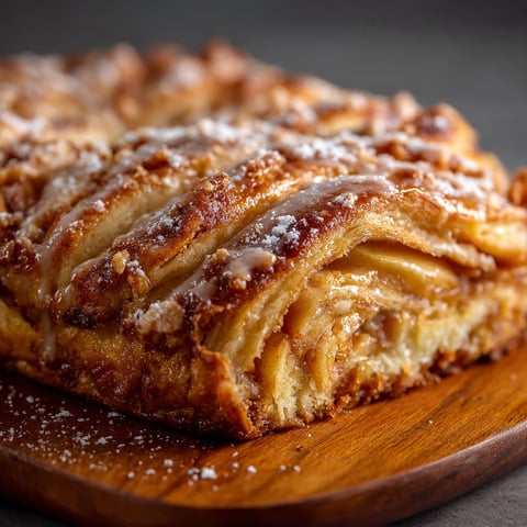 A slice of a Wisconsin apple kringle.