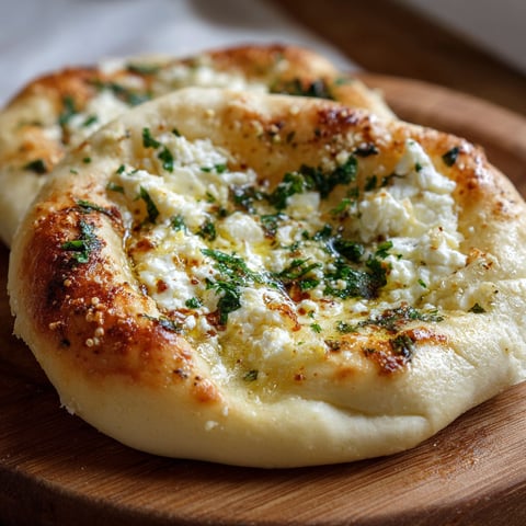 A cheese fatayer on a wooden board.