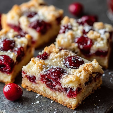 A slice of Christmas cherry bars.