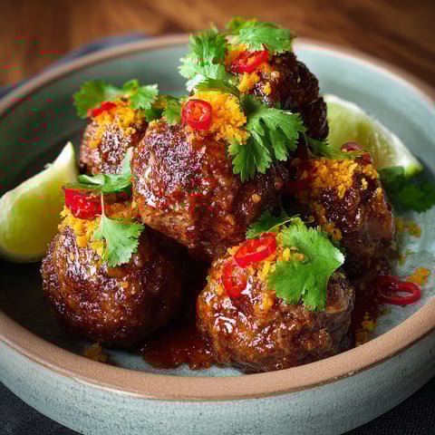 A plate of spicy Mexican donkey balls.