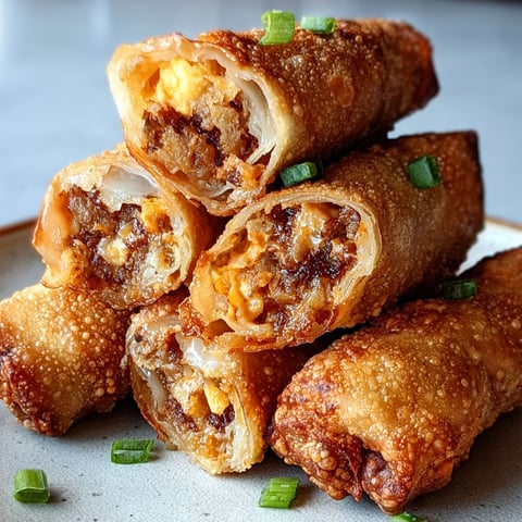 A stack of Voodoo Egg Rolls.