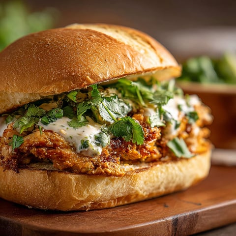 A Crispy Cilantro Lime Chicken Sandwich.