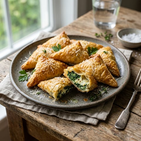 A plate of spinach ricotta bites.
